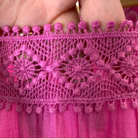 NWT Zac & Rachel Pink Boho Top Sz 1X - Picture 5 of 6